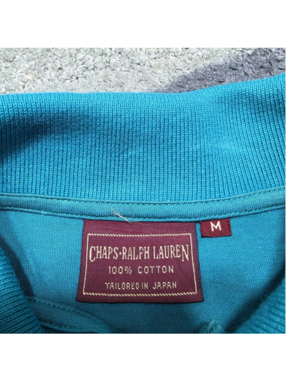 Ralph Lauren Chaps Polo Shirt Mens M Teal Japan Cotton Classic Preppy